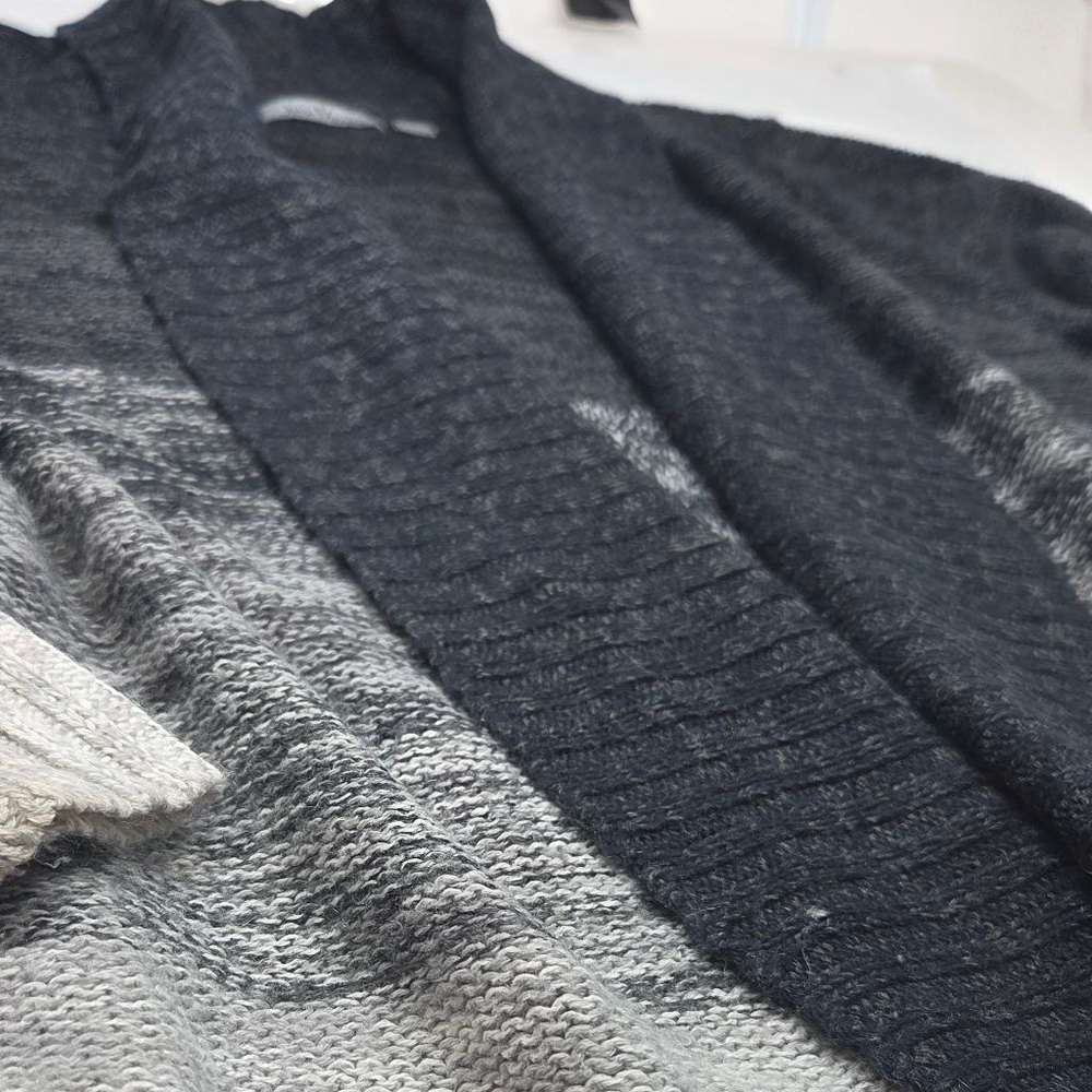 Women's Jason Maxwell Cardigan 2X Gray Black Ombre - Picture 2 of 10